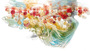 "Emerging Grace"- Original Painting & Hand-Embellished Limited Edition, 60”x34”