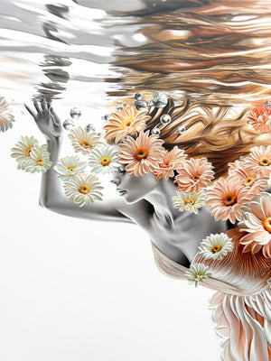 "Serenity"- Original Painting & Hand-Embellished Limited Edition, 60”x34”