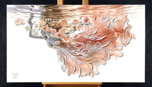 "Serenity"- Original Painting & Hand-Embellished Limited Edition, 60”x34”