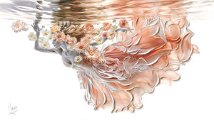 "Serenity"- Original Painting & Hand-Embellished Limited Edition, 60”x34”