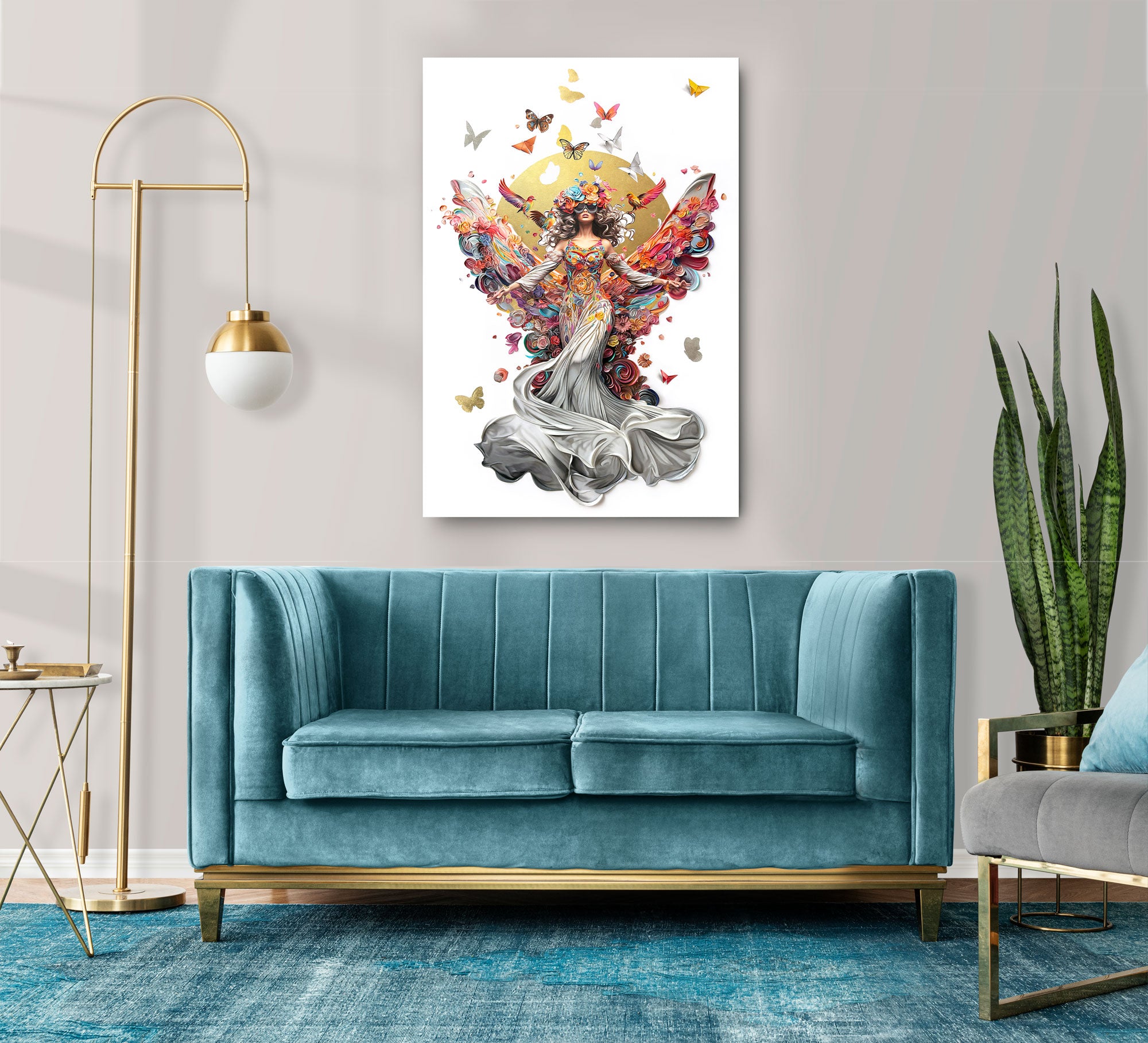 "The sun will rise"- Original Painting & Hand-Embellished Limited Edition, 55”x38”