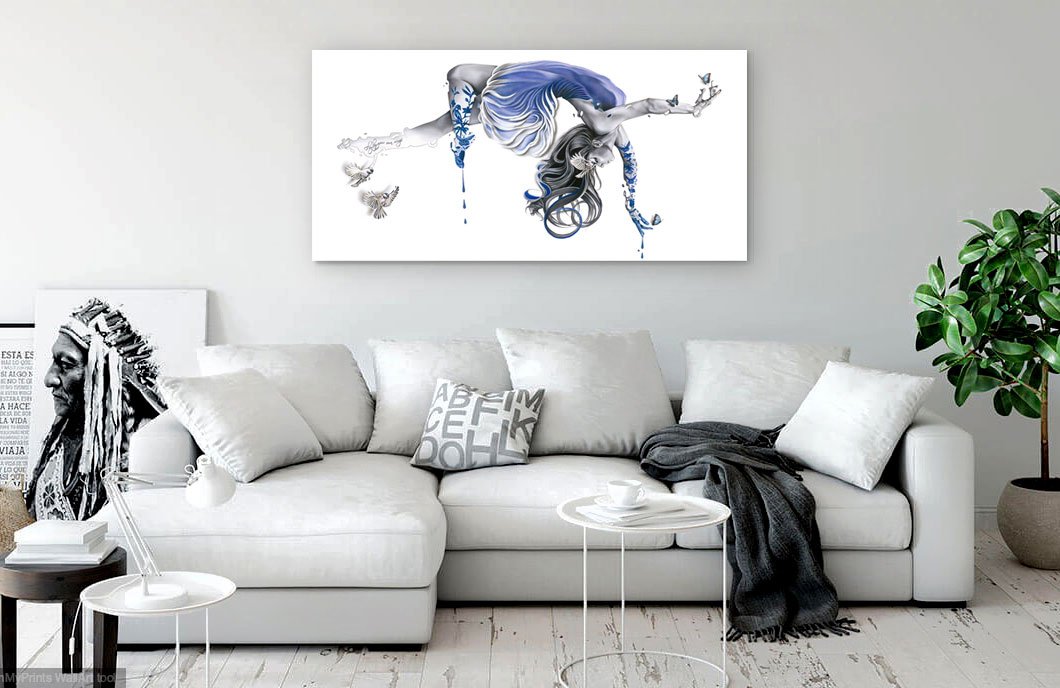 "Fly by your own wings"- Original painting and Limited edition 60x30”